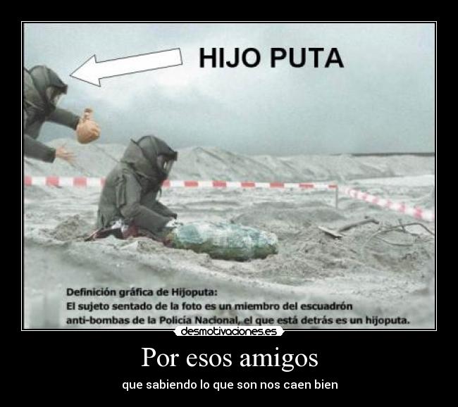 Por esos amigos - que sabiendo lo que son nos caen bien