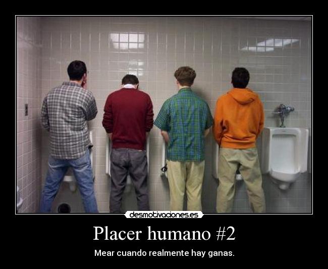 Placer humano #2 - Mear cuando realmente hay ganas.