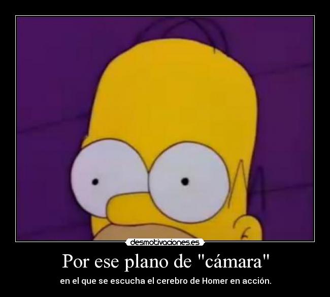 Por ese plano de cámara - en el que se escucha el cerebro de Homer en acción.