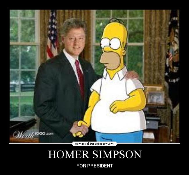 carteles homer presidente cartel desmotivaciones