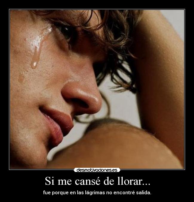 Si me cansé de llorar... -