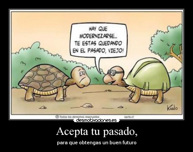 carteles pasado tortugas hablando desmotivaciones
