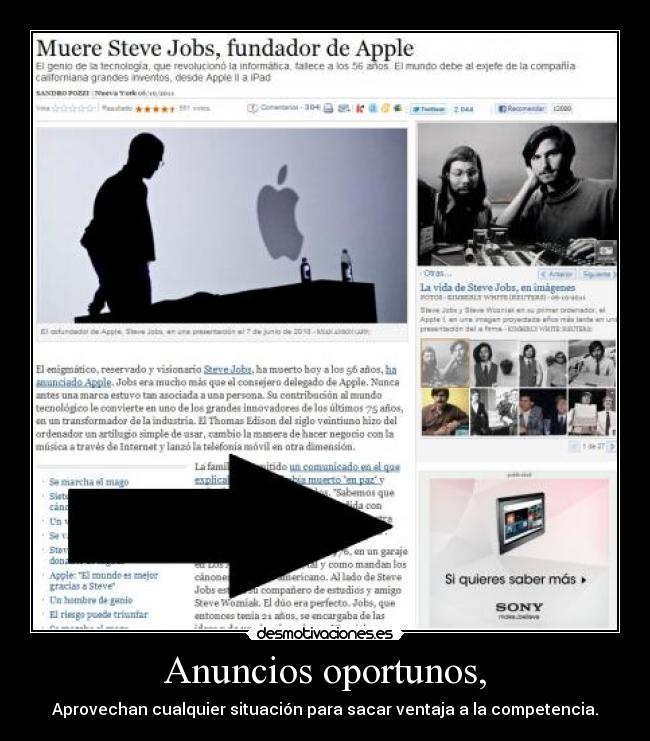 Anuncios oportunos, - 