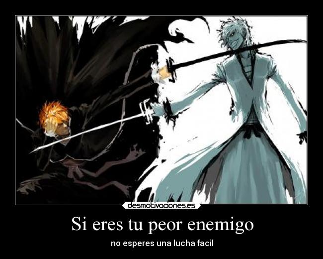 carteles enemigo ichigo ogichi 50 shinigami 50 hollow 100 vizard elclanviral desmotivaciones