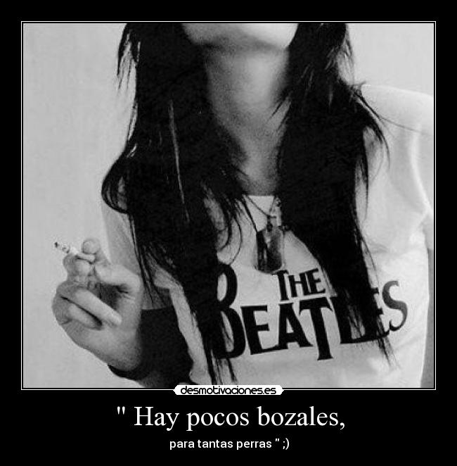 Hay pocos bozales, -