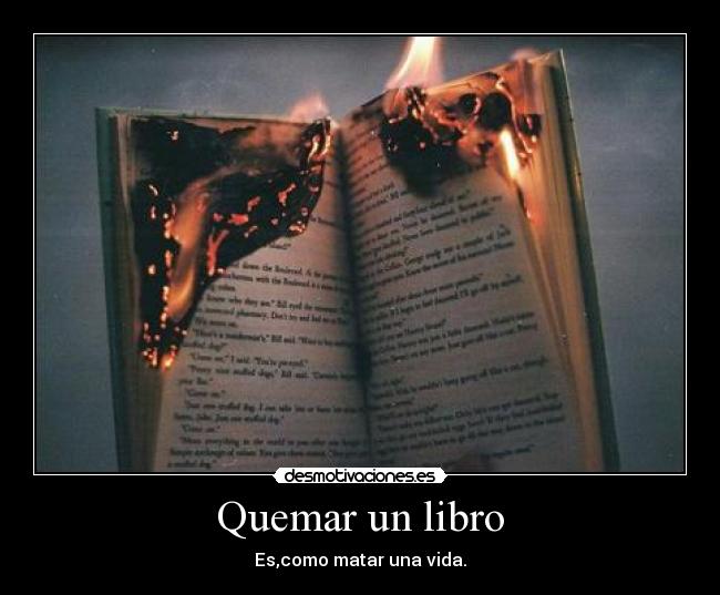 Quemar un libro - 