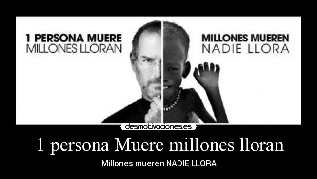 1 persona Muere millones lloran -