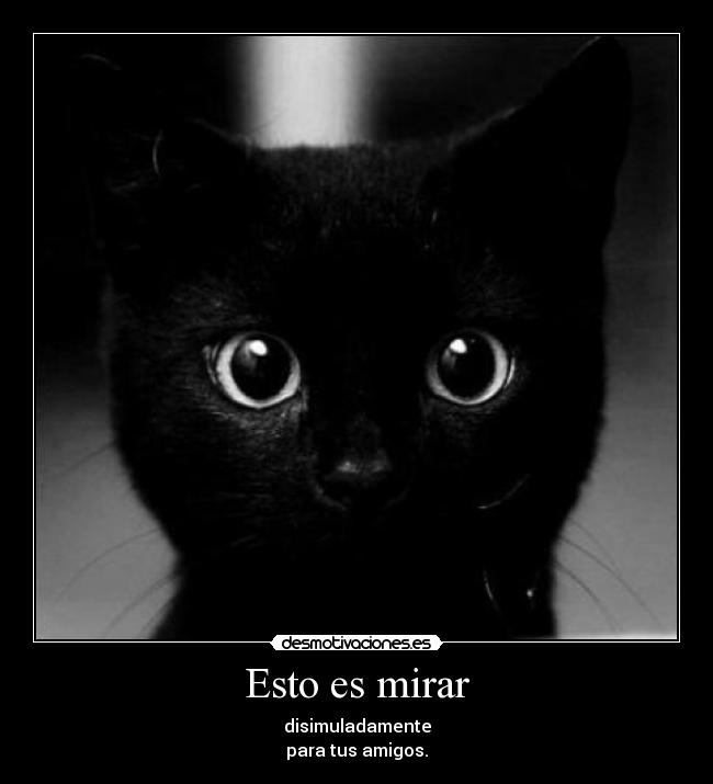 Esto es mirar - disimuladamente
para tus amigos.