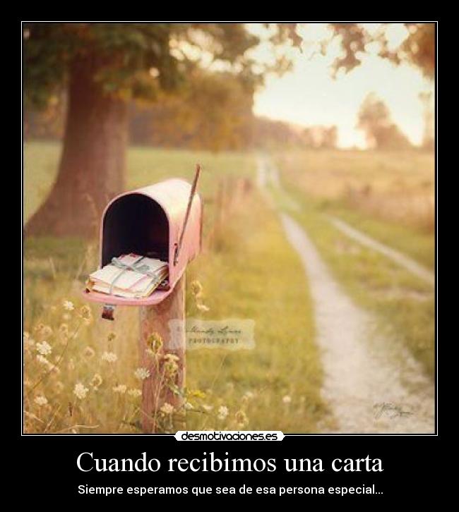 Cuando recibimos una carta -