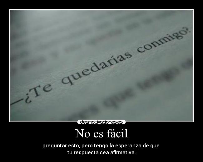 No es fácil -