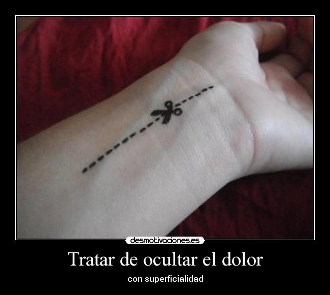 Tratar de ocultar el dolor -