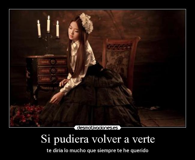 Si pudiera volver a verte - te diría lo mucho que siempre te he querido