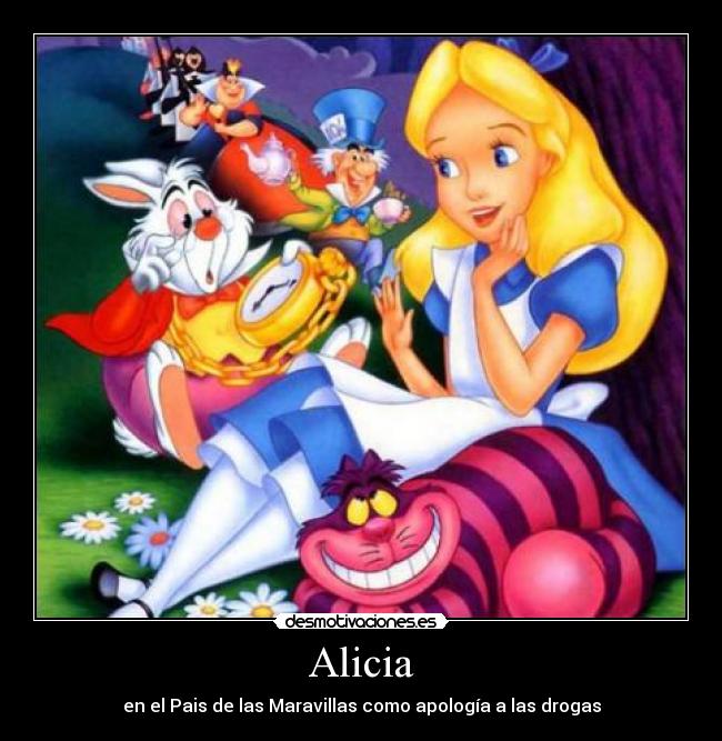 Alicia - en el Pais de las Maravillas como apología a las drogas