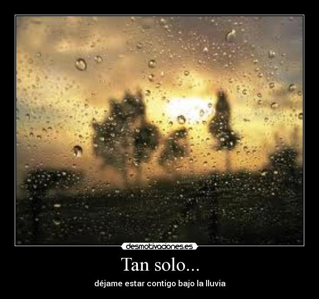 Tan solo... - déjame estar contigo bajo la lluvia