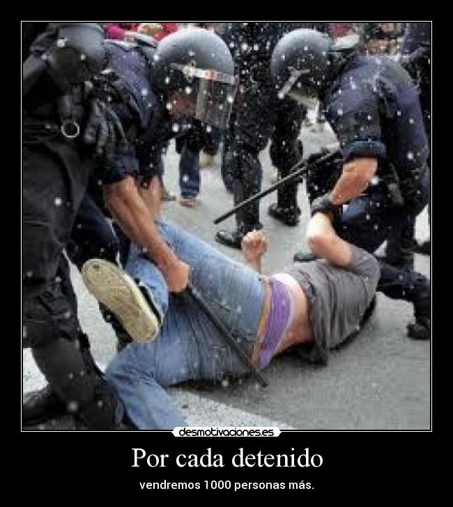 Por cada detenido -