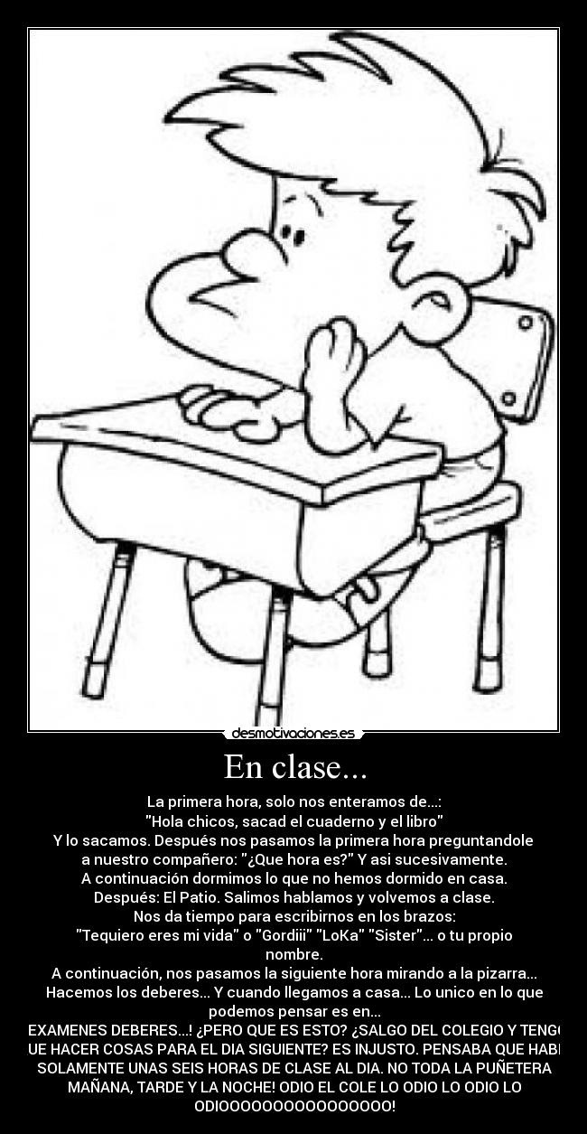 En clase... -