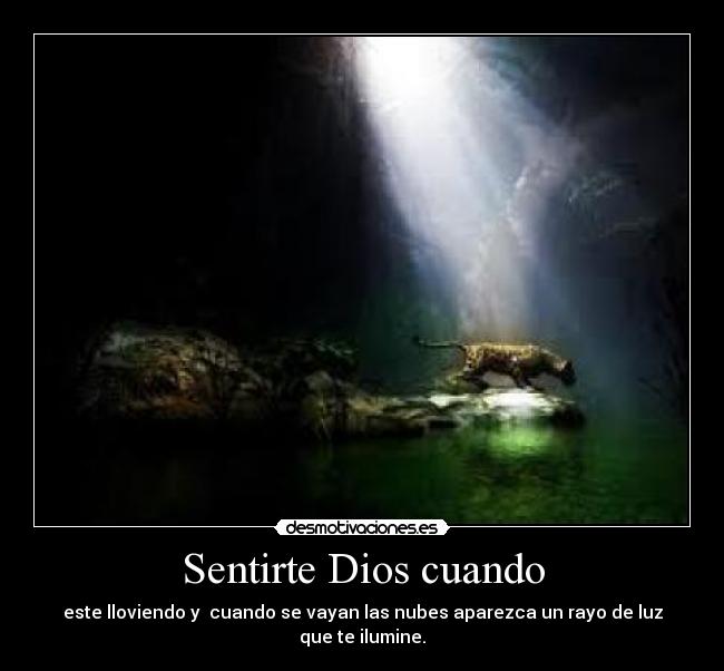 Sentirte Dios cuando - 