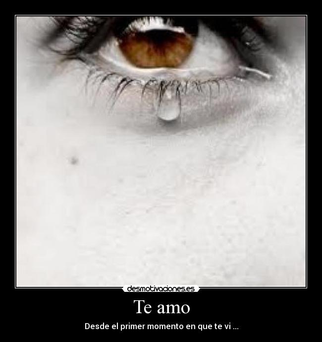 Te amo - Desde el primer momento en que te vi ...
