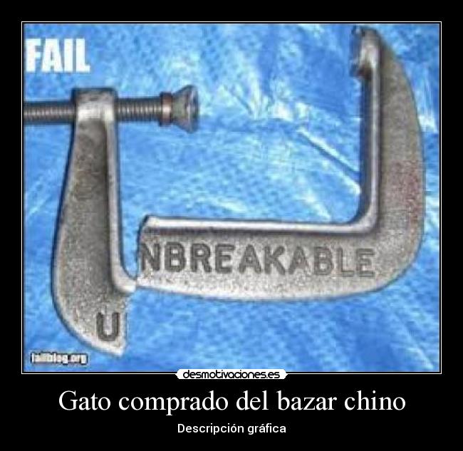 Gato comprado del bazar chino - Descripción gráfica