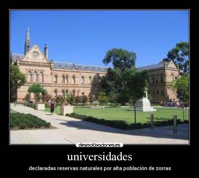universidades - declaradas reservas naturales por alta población de zorras