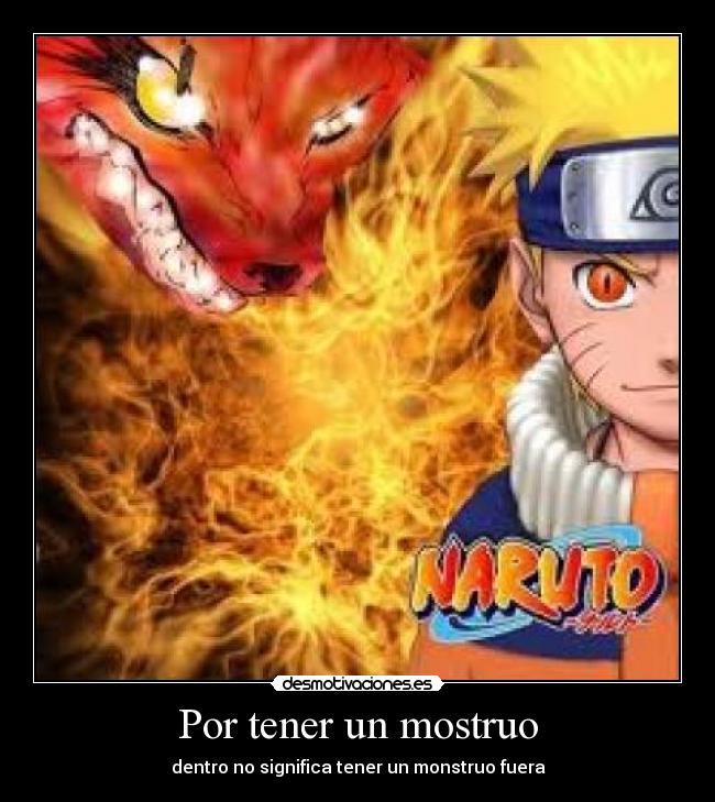 carteles naruto monstruo desmotivaciones