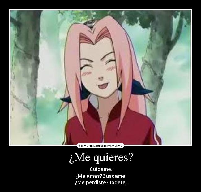 carteles sakura haruno fuck youuu jodeteeee desmotivaciones