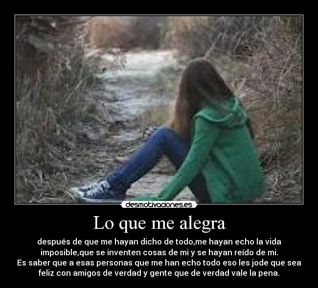 Lo que me alegra -