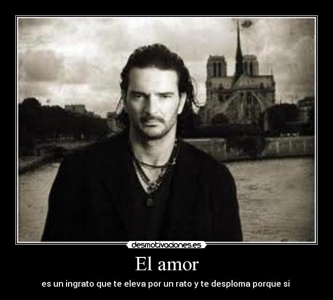 El amor - es un ingrato que te eleva por un rato y te desploma porque si♪♫