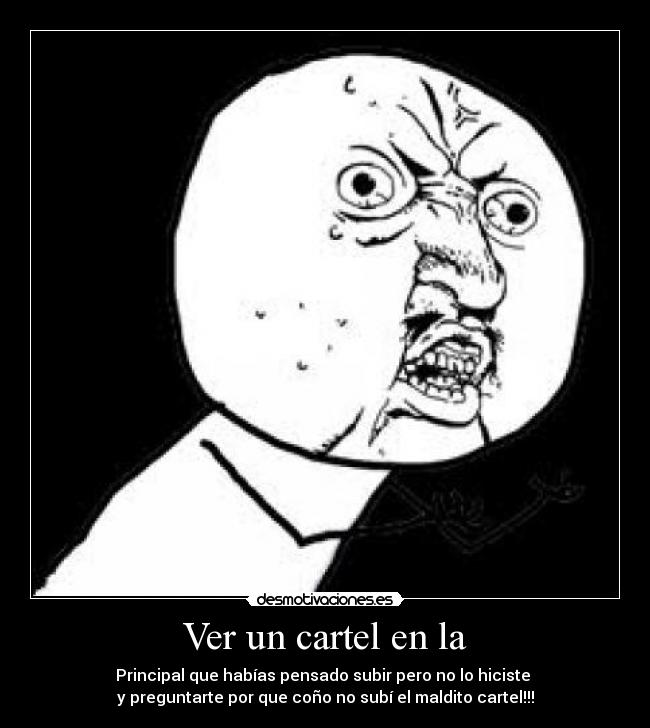 Ver un cartel en la - 