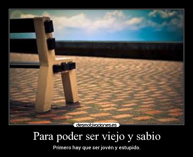carteles viejo sabio joven estupido desmotivaciones