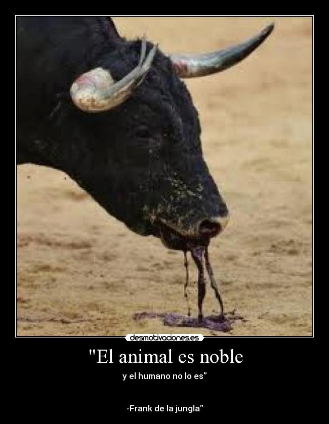 El animal es noble - y el humano no lo es


-Frank de la jungla