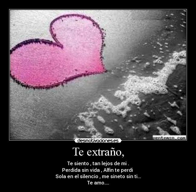 Te extraño, - 