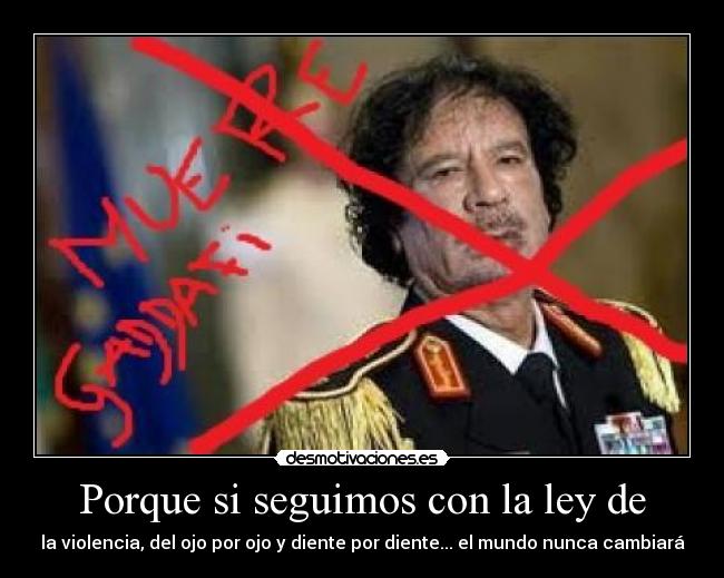 Porque si seguimos con la ley de -