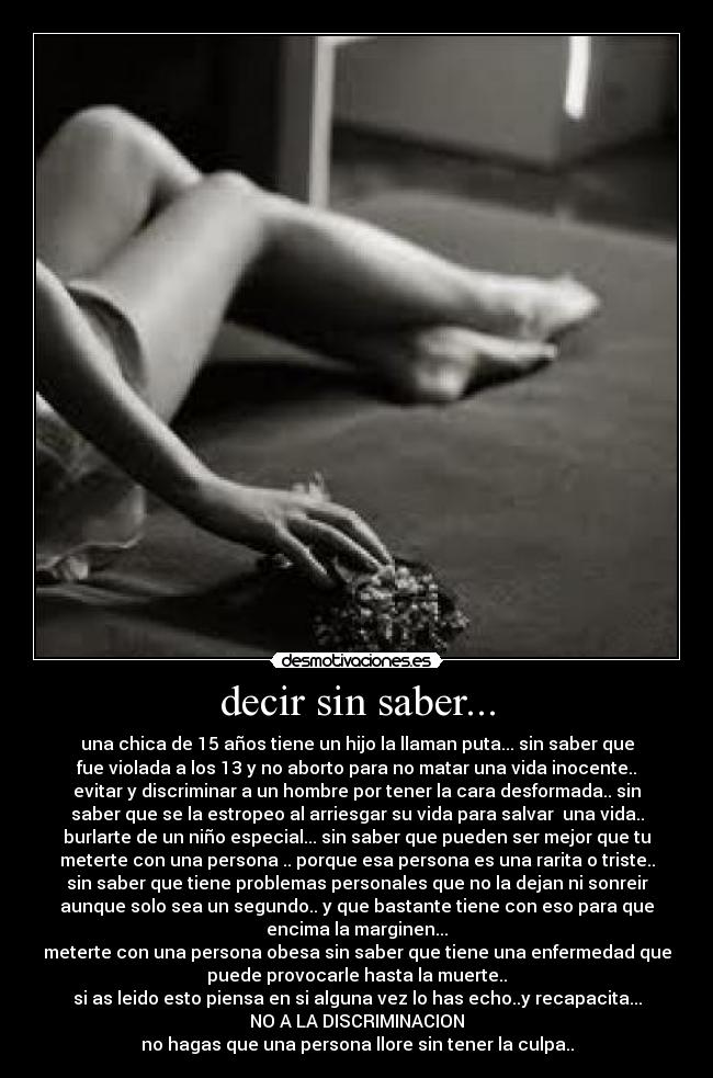 decir sin saber... -