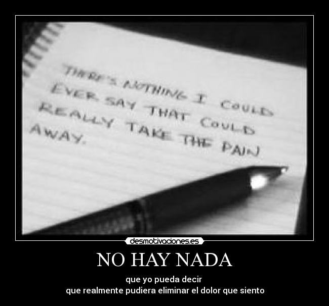 NO HAY NADA -