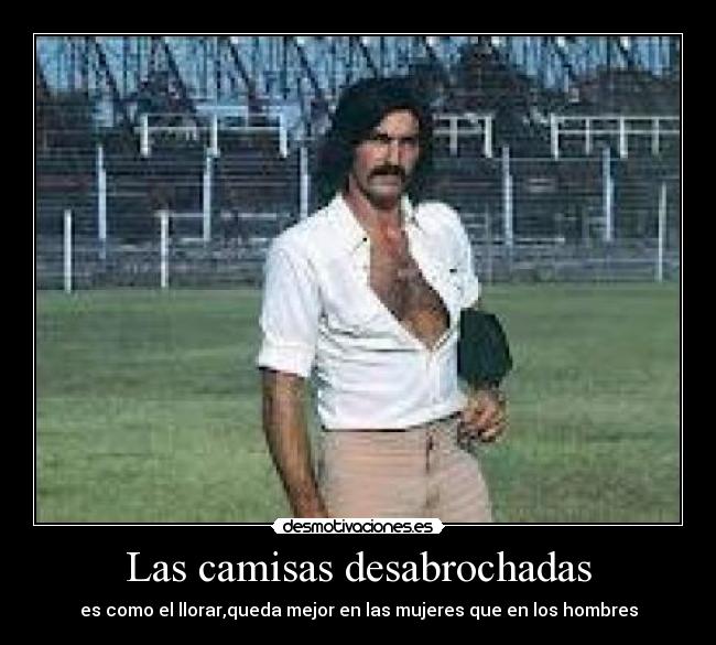 carteles las camisas desabrochadas desmotivaciones