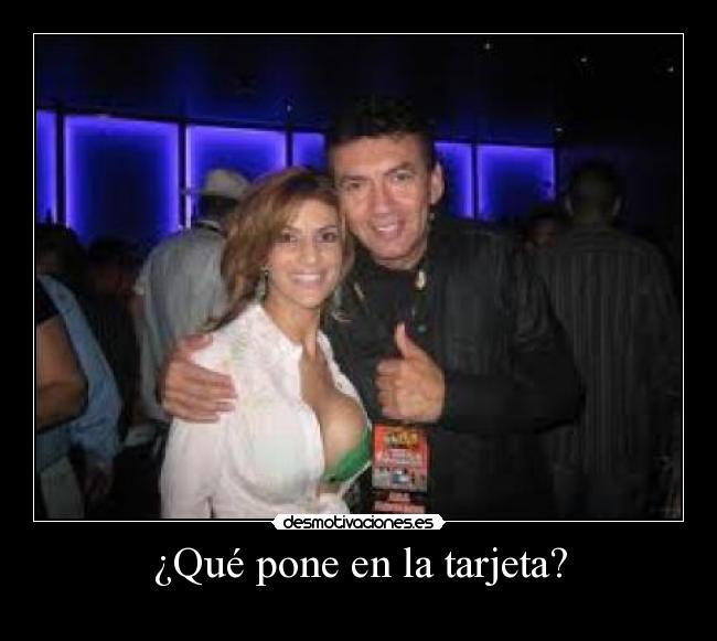 ¿Qué pone en la tarjeta? -