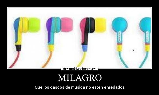 MILAGRO - Que los cascos de musica no esten enredados