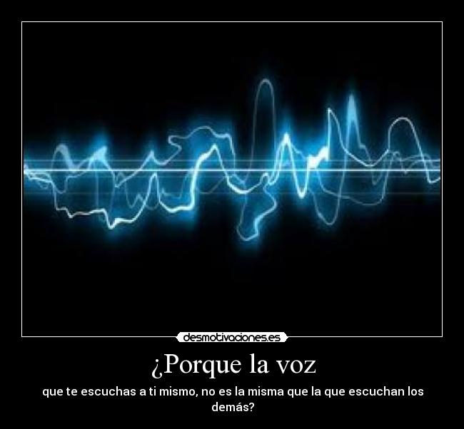 ¿Porque la voz -