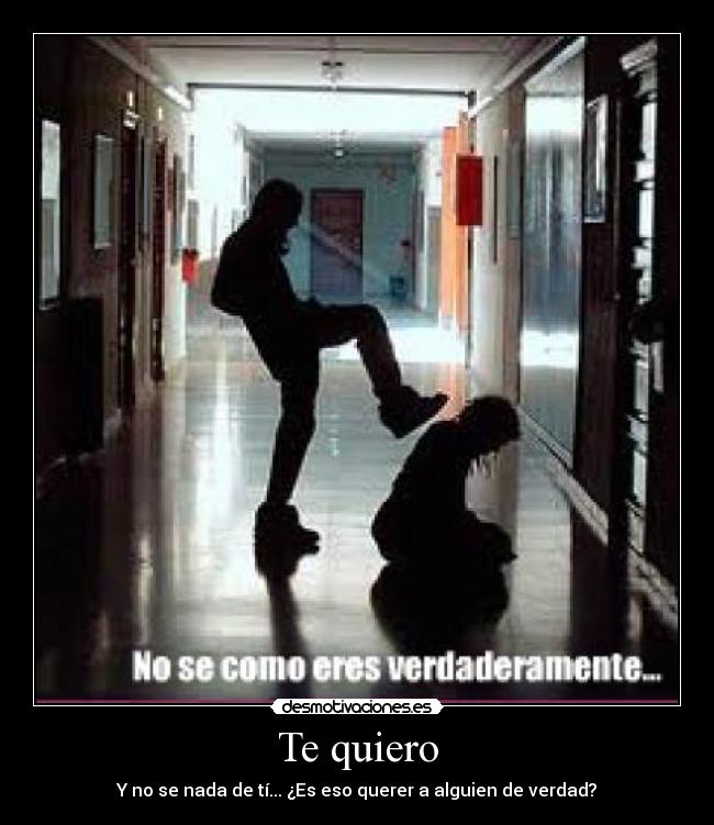 Te quiero - Y no se nada de tí... ¿Es eso querer a alguien de verdad?