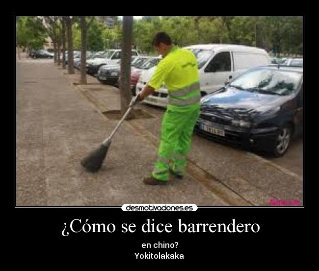 ¿Cómo se dice barrendero -