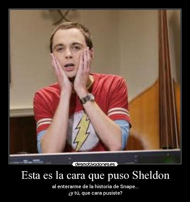 Esta es la cara que puso Sheldon -