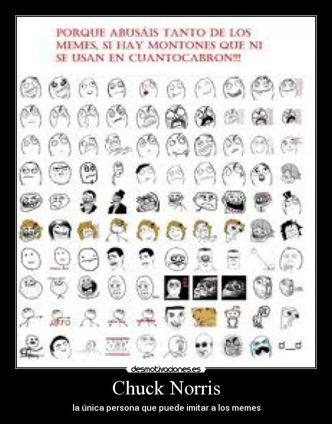 Chuck Norris - la única persona que puede imitar a los memes