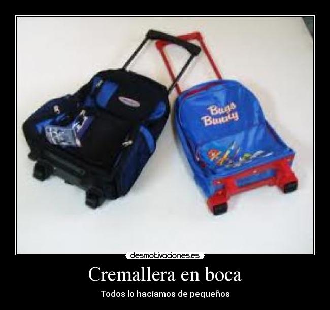 Cremallera en boca -