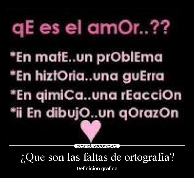 ¿Que son las faltas de ortografía? - Definición gráfica
