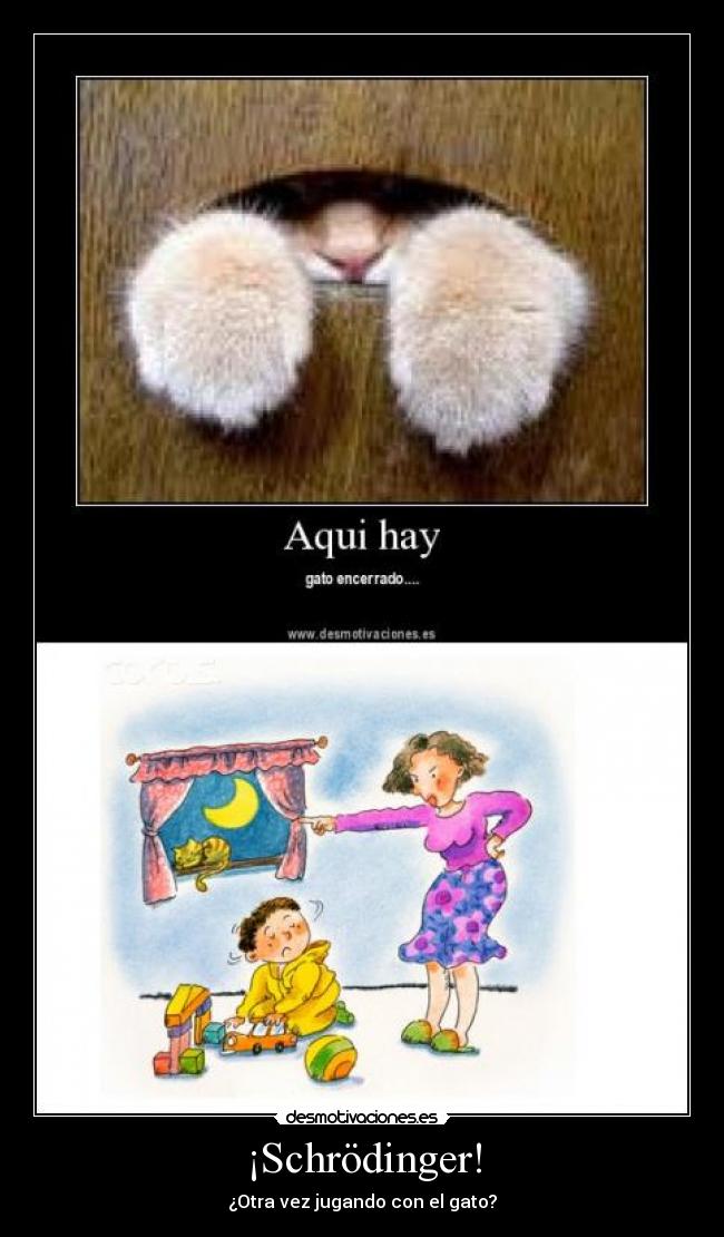 ¡Schrödinger! - ¿Otra vez jugando con el gato?