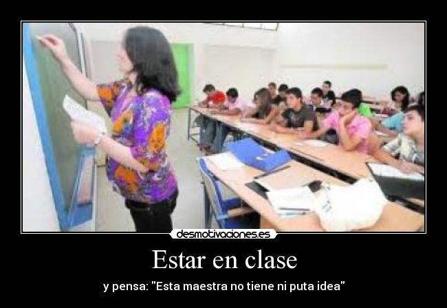 Estar en clase - 