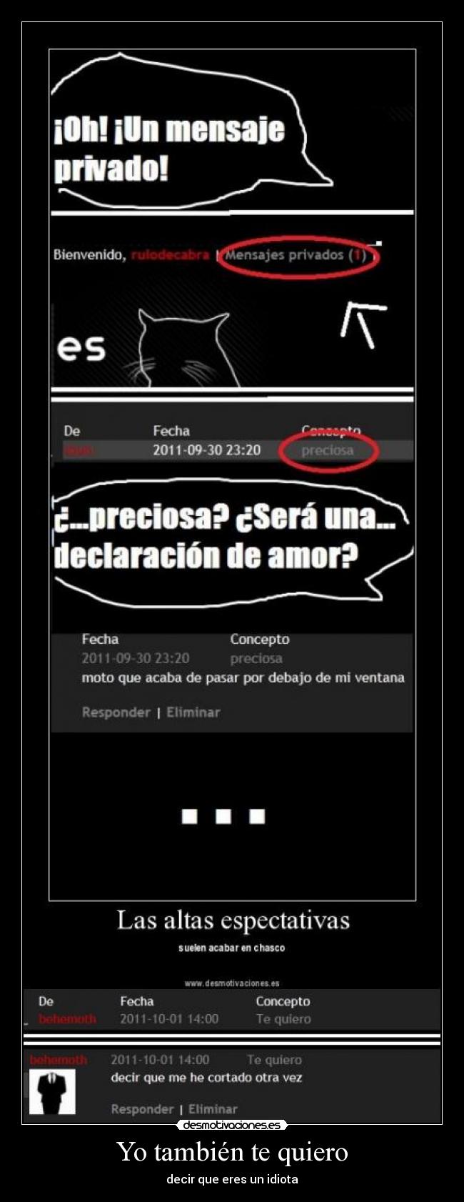 Yo también te quiero - decir que eres un idiota