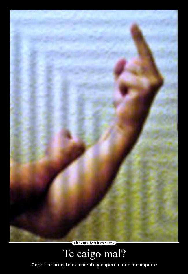 Te caigo mal? -