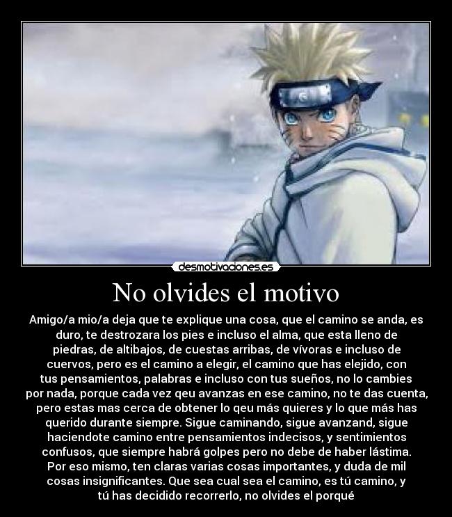 No olvides el motivo - 